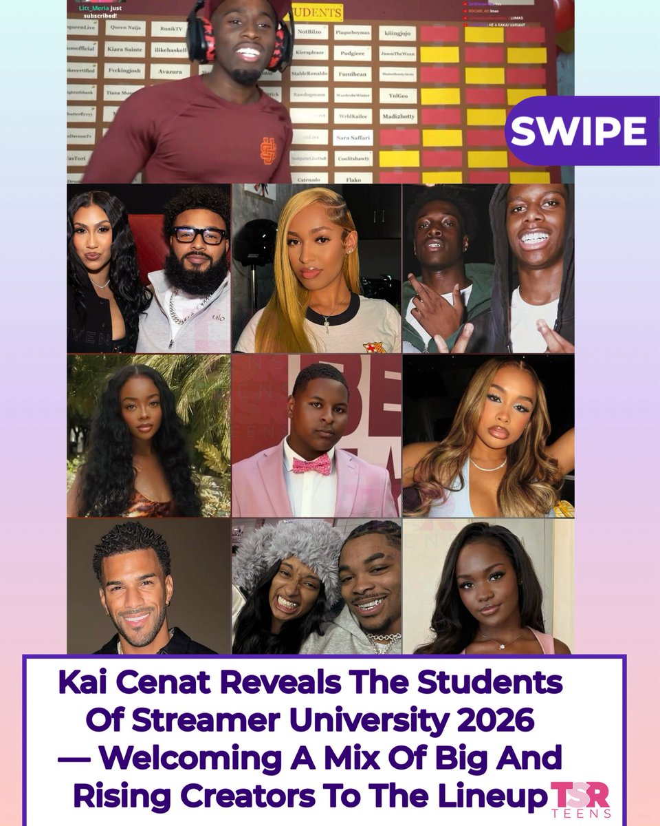 Kai Cenat had a huge lineup as he revealed the students for Streamer University 2026! 🎓 With over 100 creators, who are y’all most excited to see this year? 

📸: @gettyimages | ✍🏾: #TSRStaffTC 