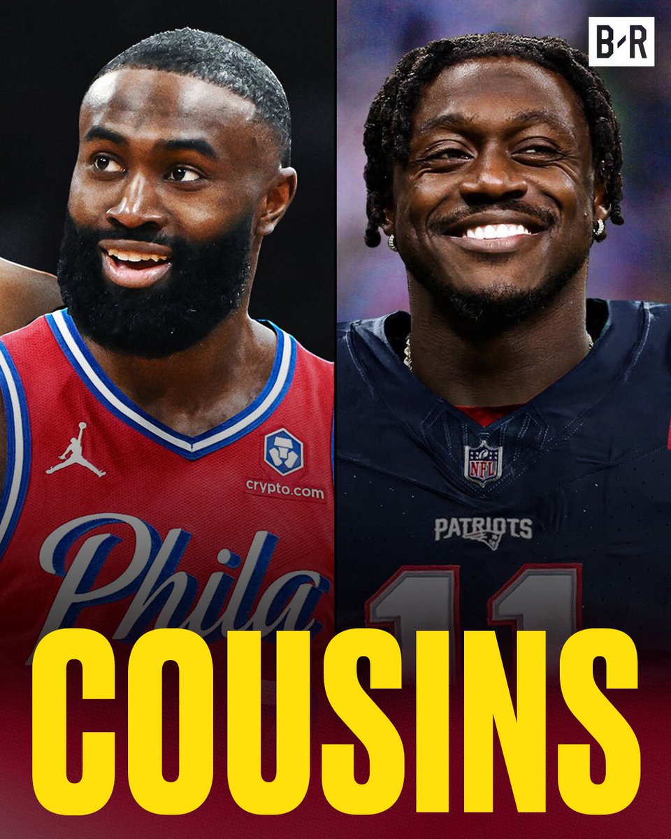 Jaylen Brown revealed that he and A.J. Brown's grandfathers are brothers, making Jaylen and A.J. first cousins once removed 🤯🔥

One cousin was sent from Philly to Boston, while the other was sent from Boston to Philly this offseason 😅

(via @NBCSBoston) 