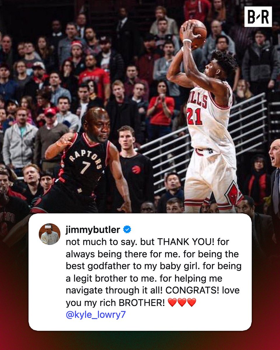 Jimmy Butler's post wishing Kyle Lowry a happy retirement 😂❤️

(via @JimmyButler) 