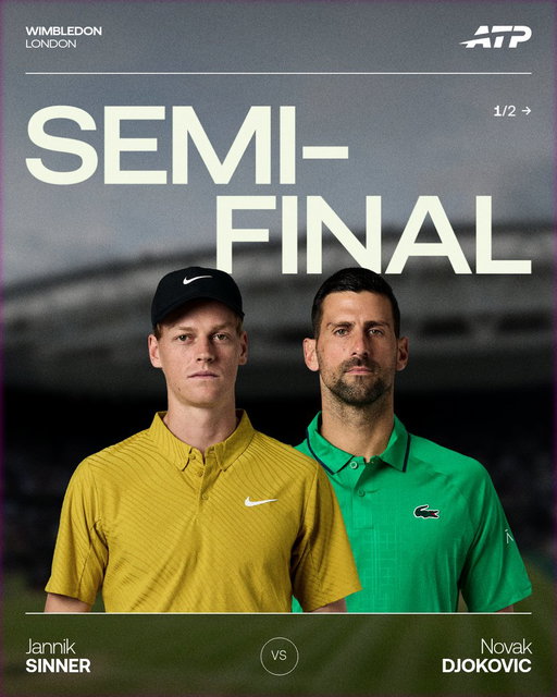 The semi-finals Are SET! 🙌

#Wimbledon 