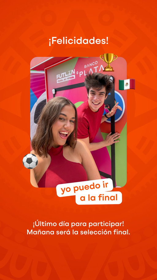¡Se acaba el tiempo! ⏰ Sube tu foto para participar en un viaje doble a la final ⚽
1. Solo tienes que subir tu foto al Álbum de la Afición Maravillosa aquí: http://aficionmaravillosa.mx/ 
2. Compártela en redes sociales usando el HT #AficionMaravillosa3.
3. Etiquétanos
Adicional al viaje, tenemos premios todos los días y además podrás salir en la televisión.
#BancoPlata #mexico #deportes #futbol #partido #premios