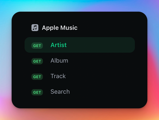 Just added Apple Music endpoints ✅ 