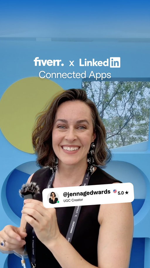If you're hiring, you shouldn't have to chase down credentials.
Introducing Fiverr × LinkedIn Connected Apps.
Fiverr Pros like Jenna Edwards can now display their verified expertise and project history directly on LinkedIn, so by the time you reach out, you know the vetting's already done.
Learn more → https://fvrr.co/4peFID5