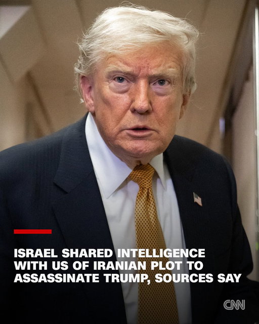 Israel shared intelligence with the US that Iran had devised a new plan to assassinate President Donald Trump, two sources familiar with the matter told CNN. https://cnn.it/3Tt1APd 