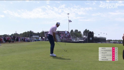 Scottie Scheffler has to hole this chip to make the cut and keep his streak of 78 consecutive cuts made on the @PGATOUR...

#GenesisScottishOpen | #RolexSeries 