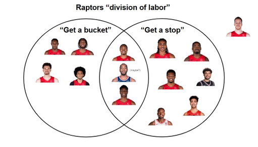 Raptors division of labor 