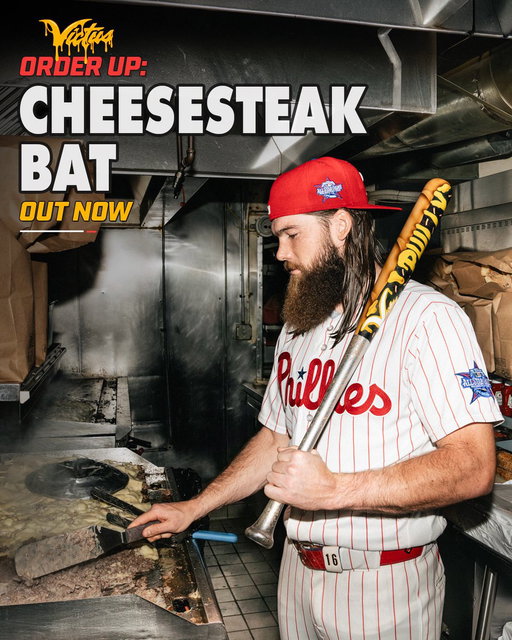 OUT NOW // CHEESESTEAK BAT 🧀⚾️🏙️

The Cheesesteak Bat celebrates the unique flavor of Philly as it welcomes baseballs biggest stars for the MLB All-Star Game. The only question is with or without?

#PHILLY #ALLSTARGAME 
