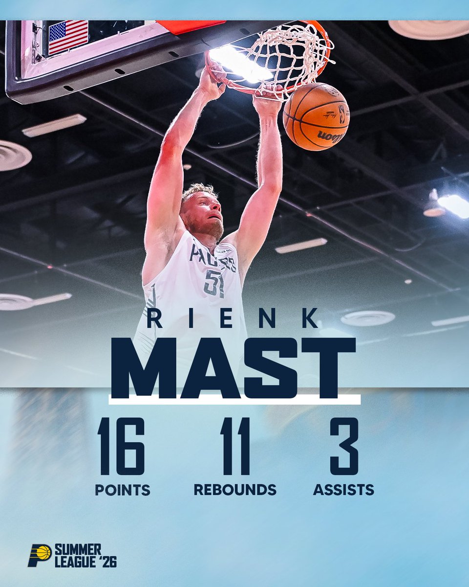 Rienk Mast with a double-double to open Summer League play 😈 