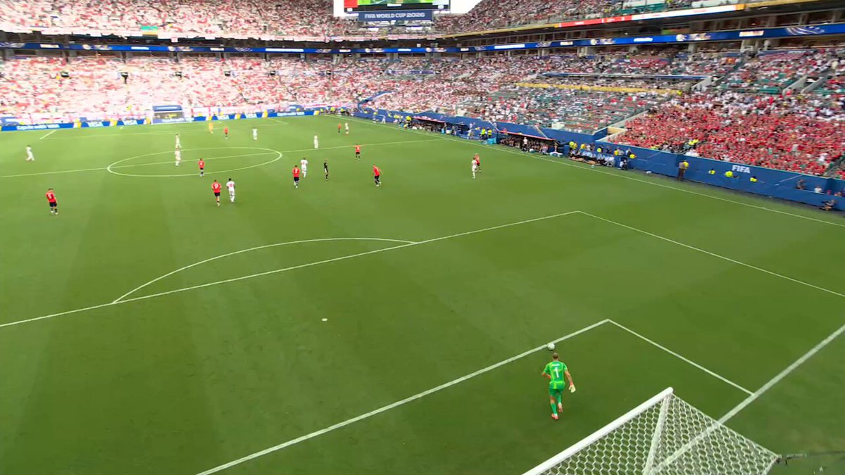 Before the Jude Bellingham equalizer, the ball hit the sky camera cable. 

VAR missed this 😬
