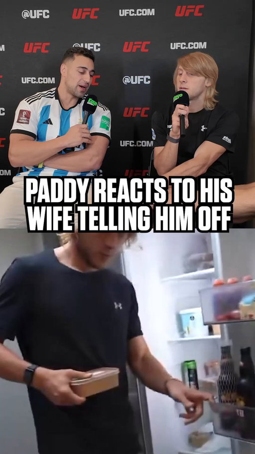 Paddy reacting to his wife’s most viral moment together 😂 
