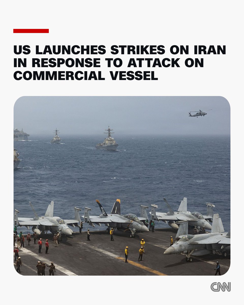 The US military said it has launched strikes against Iran — the third round this week — in response to an attack on a ship passing through the Strait of Hormuz. https://t.co/aijj6QHqak 