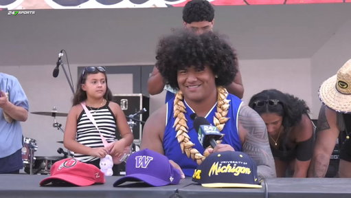 WATCH: Lincoln Mageo (@lincoln_mageo) announcing his commitment to Michigan at 38th Annual Samoan Cultural Celebration 