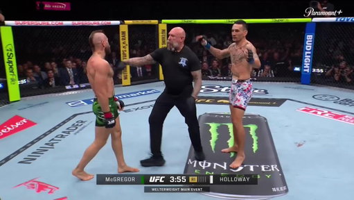 THIS FIGHT IS OVER IN ROUND 1 😳

Max Holloway defeats Conor McGregor!

[ #UFC329 | LIVE ON  @ParamountPlus ] 