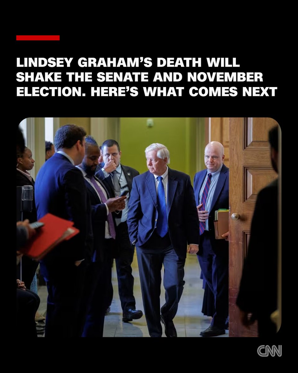 The sudden death of influential Republican Sen. Lindsey Graham will have implications for legislative business in the Senate and the November election. Here's what we know about what comes next. https://t.co/nDEMN5NRAh 