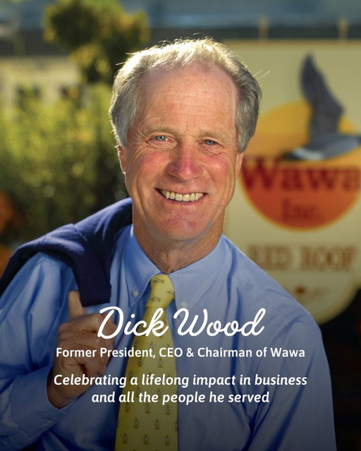 Remembering Dick Wood, former President, CEO &amp; Chairman of Wawa, and his lifelong impact on the customers, associates and communities he served. See impact here: https://bit.ly/4hfit9U 