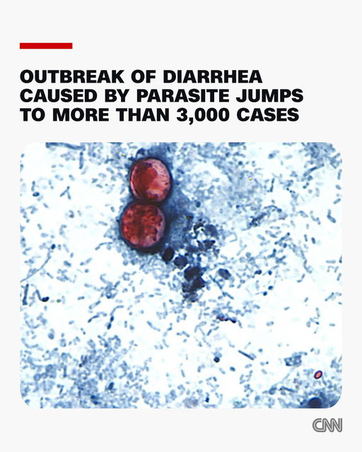 An outbreak of diarrhea caused by the parasite cyclospora has risen to more than 3,000 cases in Michigan and Ohio. https://cnn.it/4fi7SZn 