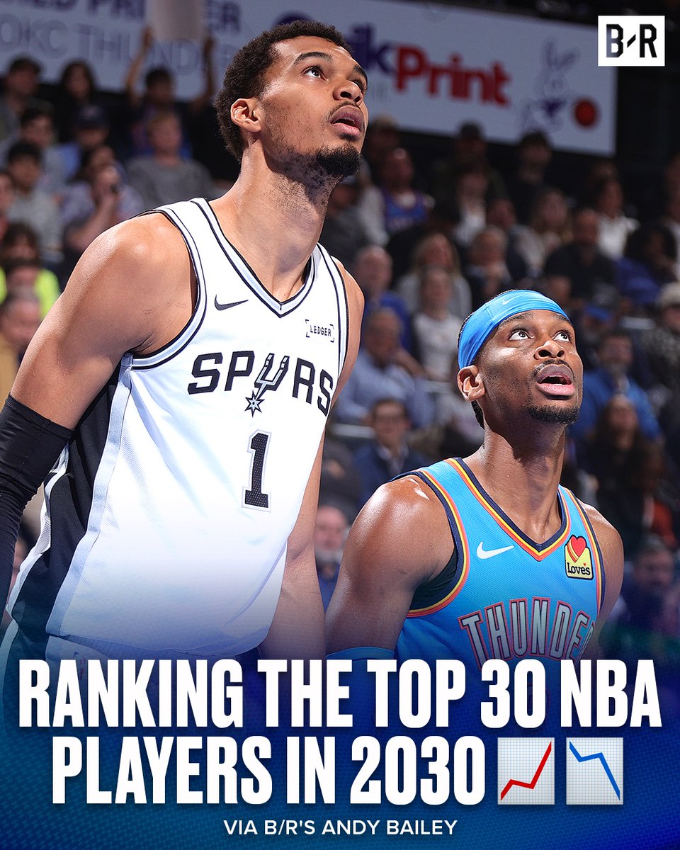 Who will be the best players in the NBA in 2030? 🤔

29. Caleb Wilson (23 y/o)
24. Jalen Brunson (33 y/o)
17. Jayson Tatum (33 y/o)
11. Darryn Peterson (23 y/o)
6. Cooper Flagg (23 y/o)
3. SGA (32 y/o)

Full rankings here: https://t.co/0H5536K06z 