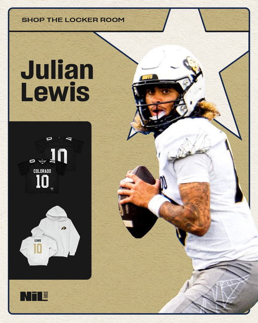 🌟 Player Spotlight: Julian Lewis 🌟
Support one of Colorado’s brightest stars by shopping his official NIL merch. Every purchase helps support the athlete. 🖤💛 

https://nil.store/colorado/col-julian-lewis-10?direction=next&amp

#SkoBuffs #coloradofootball #julianlewis #ShopTheLockerRoom 