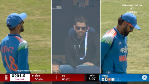 🐐🐐🐐 

Things we love to see - Virat Kohli, MS Dhoni &amp; Rohit Sharma in one frame. ❤️

#ENGvIND 1st ODI 👉 Streaming LIVE on JioHotstar! 