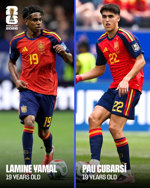 Spain are the first team to start a @FIFAWorldCup semi-final with two teenagers 💪 