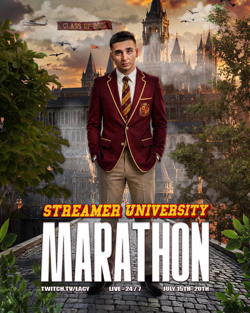 STREAMER UNIVERSITY MARATHON

LIVE 24 HOURS EVERYDAY 

JULY 15TH - JULY 20TH

I will be giving 10% of all my revenue to help smaller content creators achieve their dreams. 
