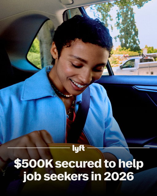 Lyft and partners like Ford, Verizon, and Indeed are putting $500K toward getting job seekers to interviews, training, and their first weeks of work in 2026. 

Read more: https://www.lyft.com/blog/posts/job-access-program-500k-investment 