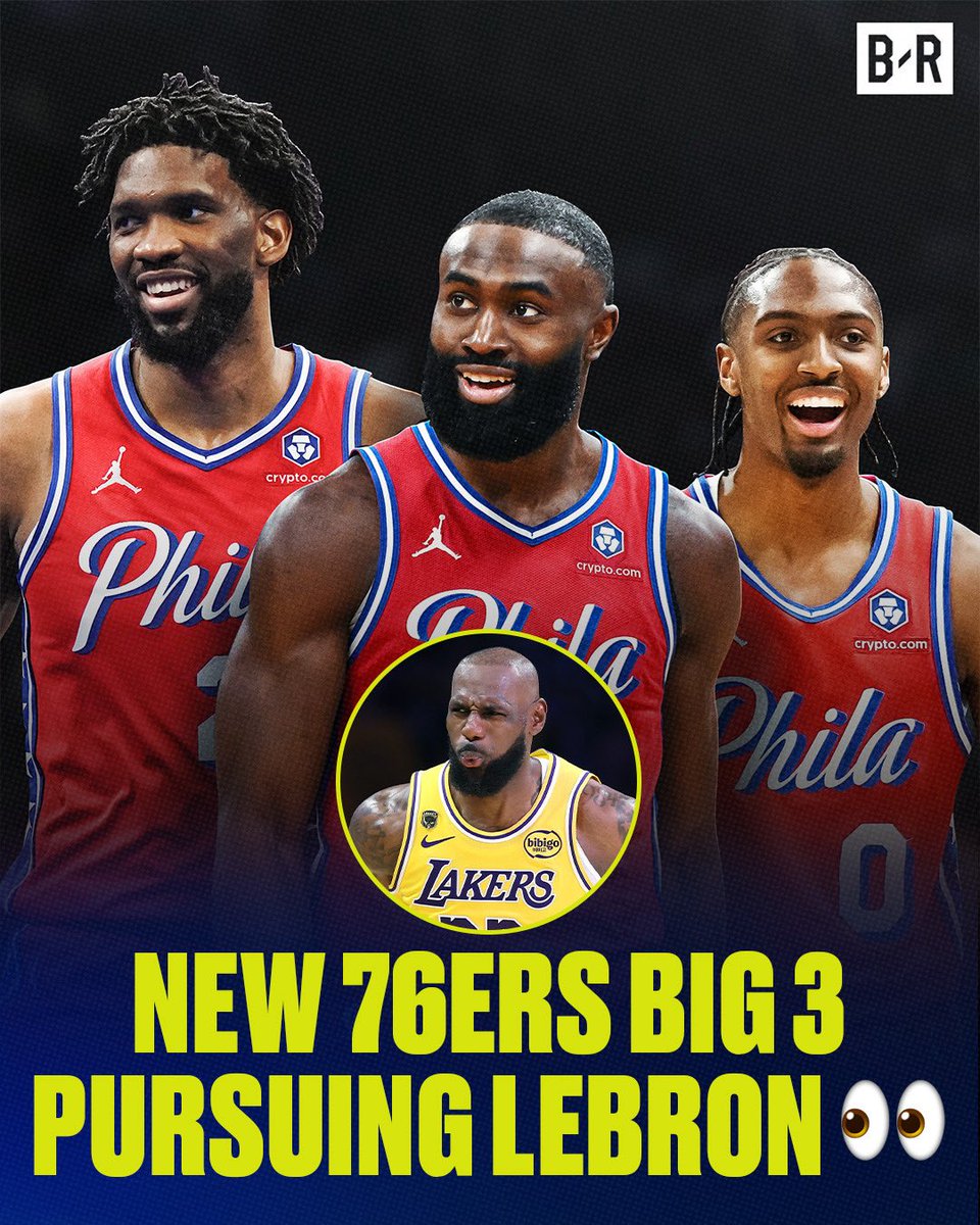 Tyrese Maxey, Joel Embiid and Jaylen Brown have "all have been in communication" with LeBron in recruiting him to Philly, per @mcten 🍿

Do you think LeBron ends up with 76ers? 