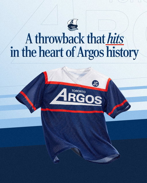 Celebrating an iconic era of Argos football 💙

Be one of the first 5,000 fans at our Home Opener on August 6 and take home this commemorative mesh jersey.

🎟️: http://bit.ly/4ymVwIa 