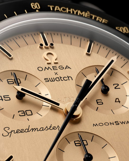 Just launched: MISSION TO THE MOON 1969! A golden tribute to the first moon landing available only through an approved Electronic Swatch Timepiece Application (ESTA). Apply until 21 July, 11:59 pm CEST. #OMEGAxSwatch #MoonSwatch #Swatch

https://swat.ch/455OGt7 