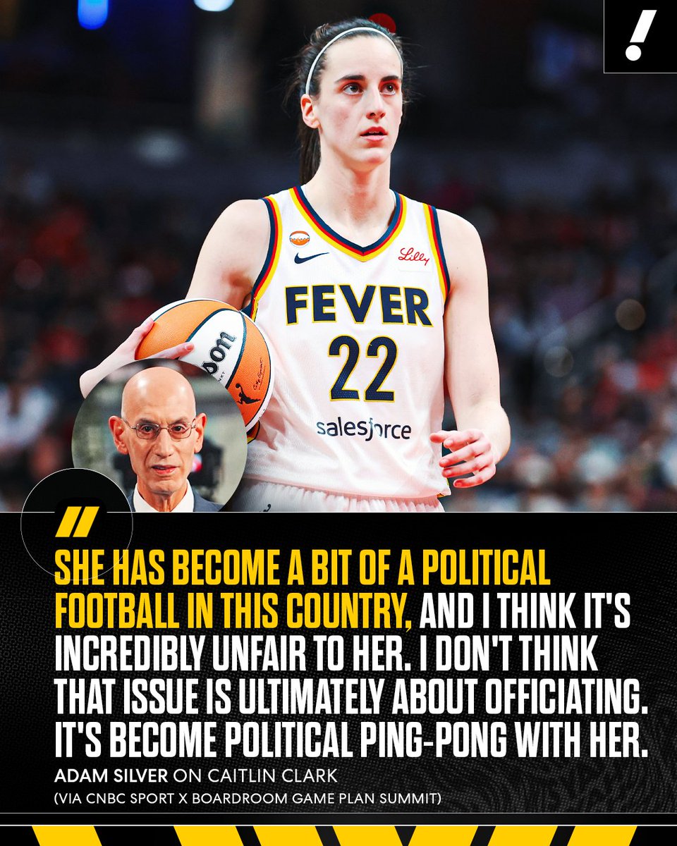 Adam Silver comments on the discourse surrounding Caitlin Clark. 