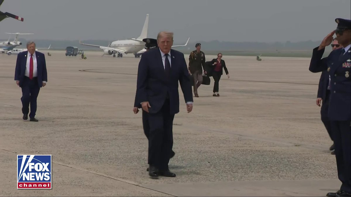 MOMENTS AGO: President Trump boards Air Force One on his way to attend an official FIFA World Cup reception at Trump Tower in New York City. 