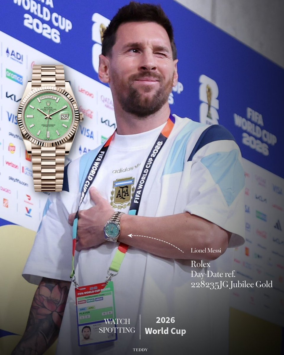 The Watches of the 2026 World Cup

Read the full article here: https://t.co/J6hSq5MGHK

From Rolex and Patek Philippe to Richard Mille, Hublot, Vacheron Constantin, Audemars Piguet, Breitling, and IWC, some of the biggest names in football brought equally notable collections to the tournament.

We rounded up some of our favorite watches worn by players and managers throughout the World Cup, including pieces from Lionel Messi, Cristiano Ronaldo, Kylian Mbappé, Erling Haaland, Lamine Yamal, Harry Kane, Kevin De Bruyne, and more.
