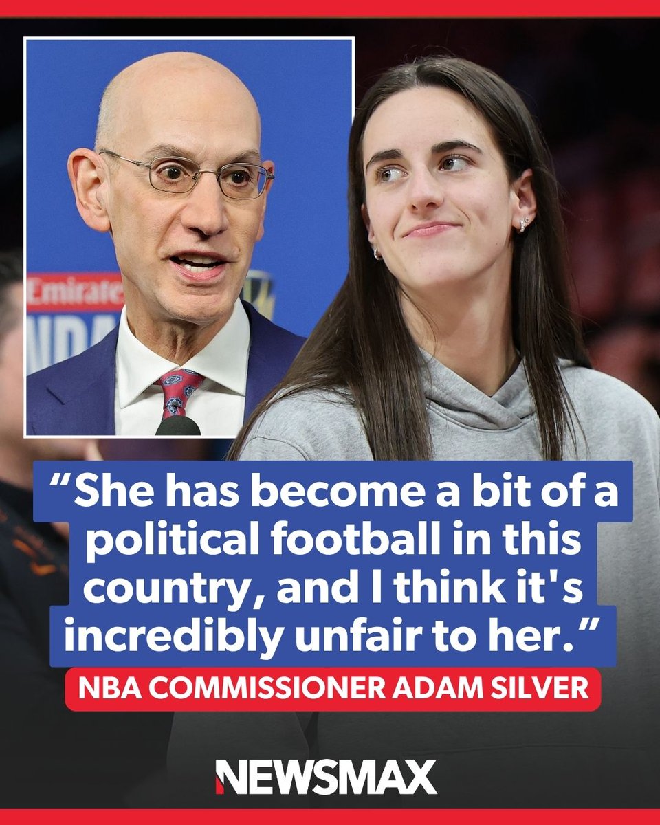 NBA Commissioner Adam Silver says Caitlin Clark has become a "political football," arguing the debate surrounding the WNBA star goes far beyond officiating and is "incredibly unfair" to her. 