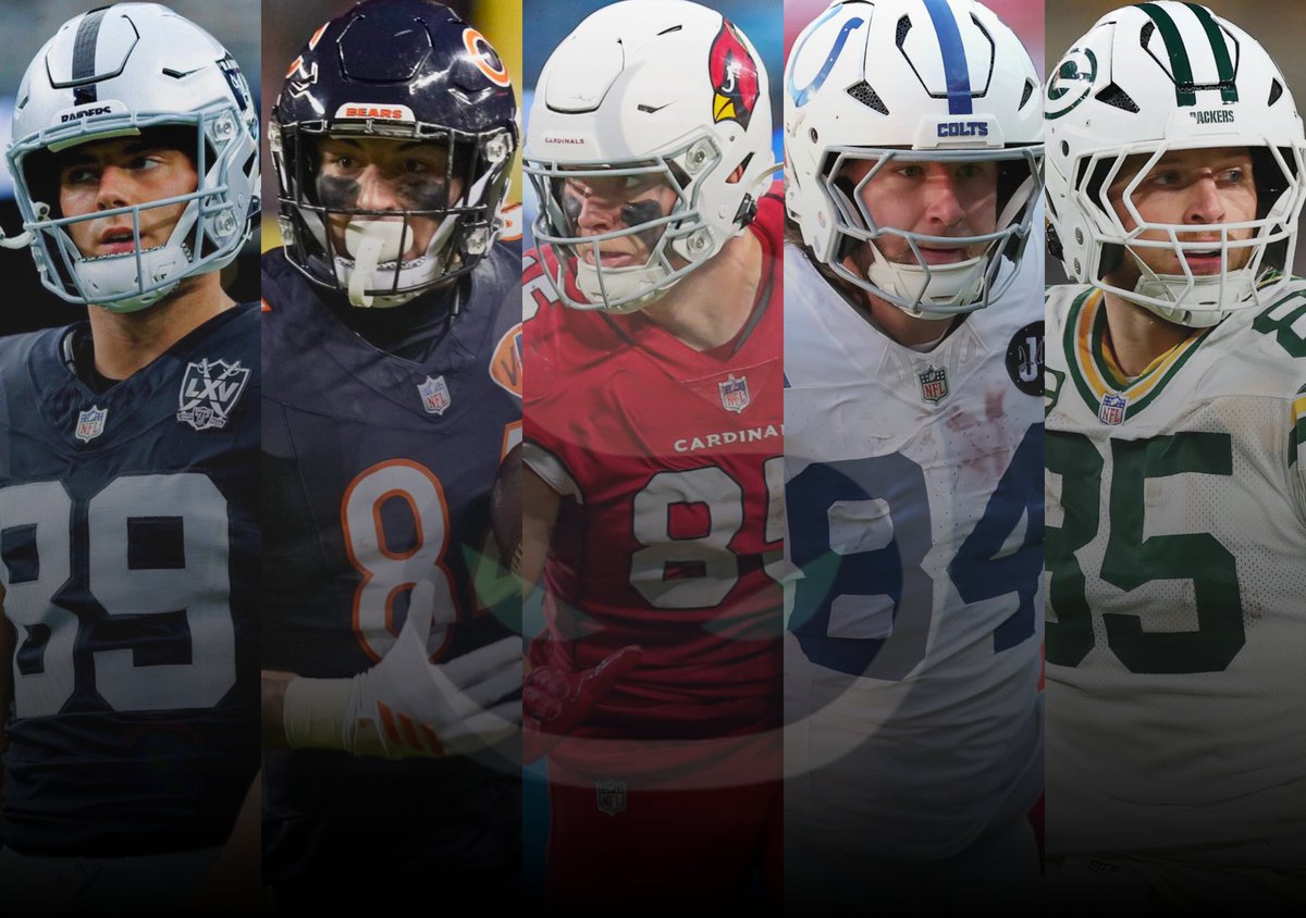 .@TheDan_Parr gives his fantasy TE rankings for the 2026 season:

1. Brock Bowers
2. Colston Loveland
3. Trey McBride
4. Tyler Warren
5. Tucker Kraft
--
6. Sam LaPorta
7. Kyle Pitts
8. Harold Fannin Jr.
9. George Kittle
10. Travis Kelce
--
11. Jake Ferguson
12. Isaiah Likely 
