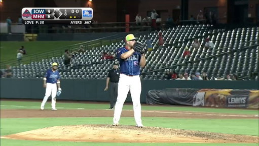 Owen Ayers has three hits in his Triple-A debut! 