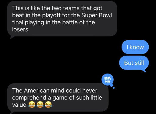 My English husband schooling us Americans on the woes of the World Cup. 🤣 
