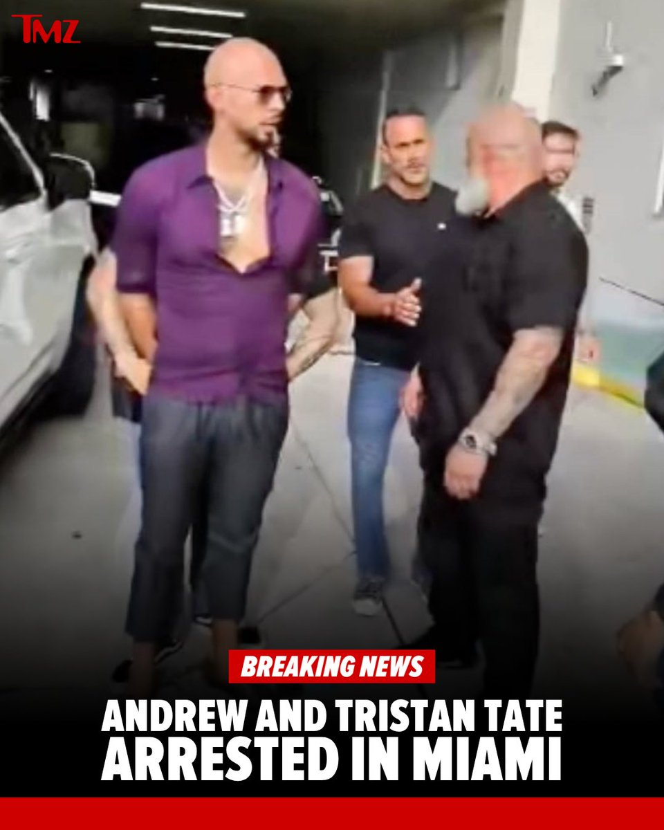🚨 BREAKING: Andrew and Tristan Tate have been arrested in Miami

DETAILS: https://t.co/8xWEwybZI2 