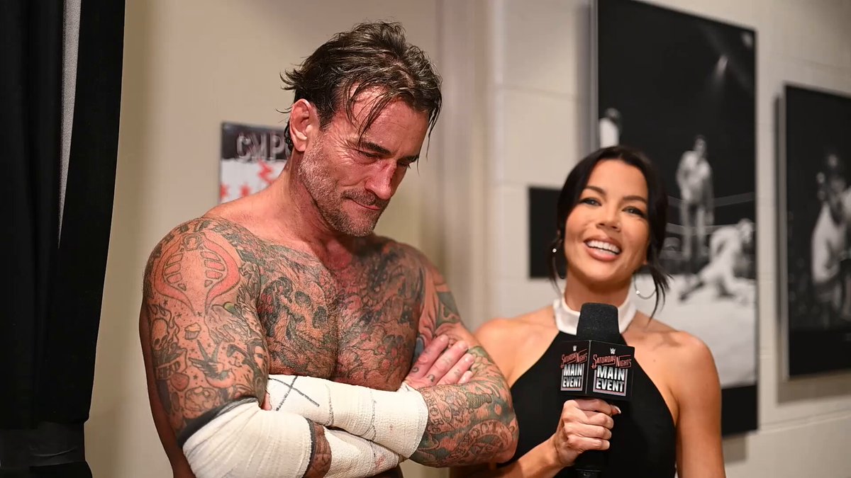 Things got heated when we tried to get a comment from CM Punk tonight after #SNME. 