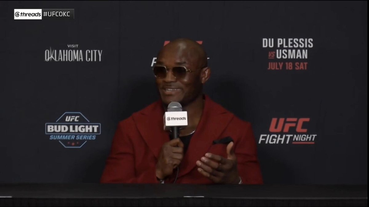 Kamaru Usman says he can't look Justin Gaethje in the eyes now that he's the champion.

"Unfortunately, I still have to look down when I talk to Justin because he's the world champion now, and unfortunately, I wasn't victorious tonight, so I have to live with that a little more."

( via @ufc )