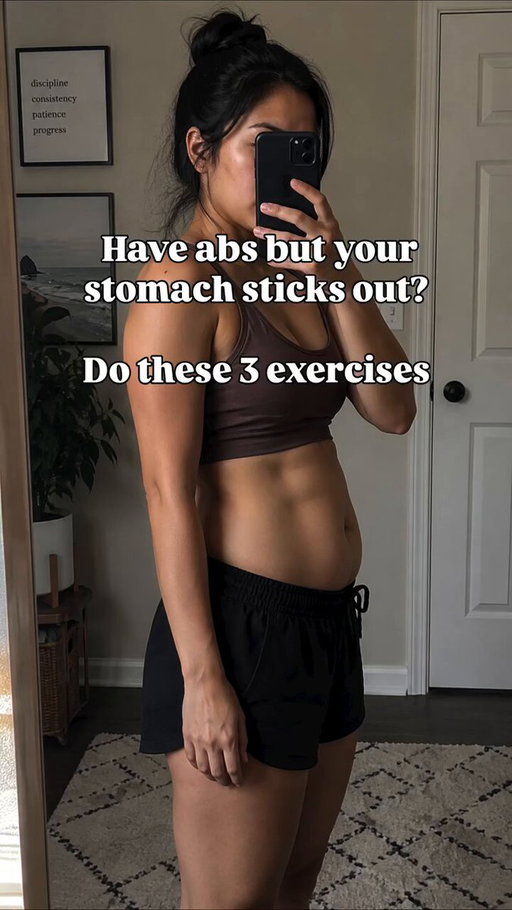 If it’s not bloating it’s probably your deep core. These 3 exercises improve strength in your deep core to improve your posture and pull your core in. 