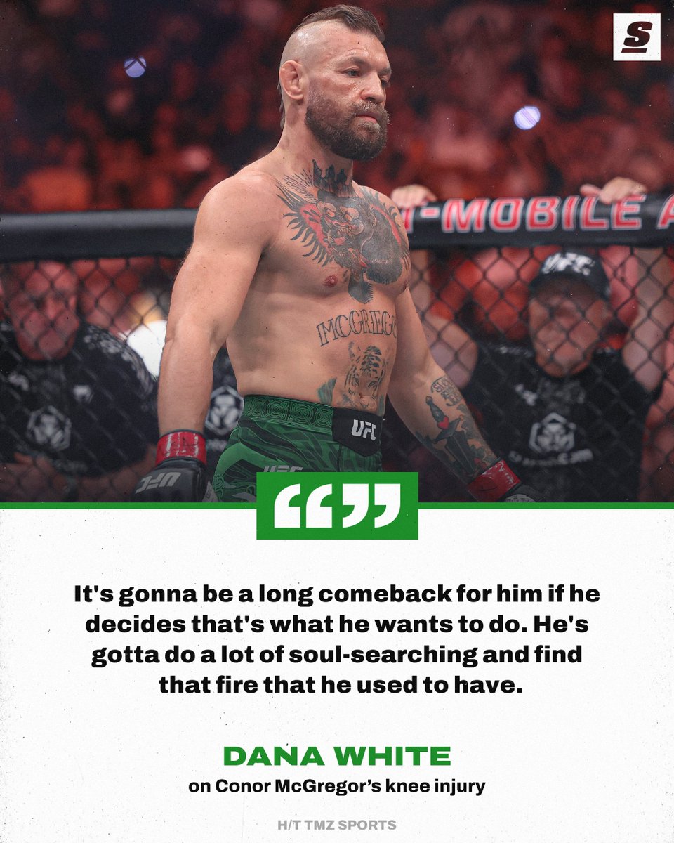 Dana confirmed that Conor will have knee surgery after his ACL injury at UFC 329. 