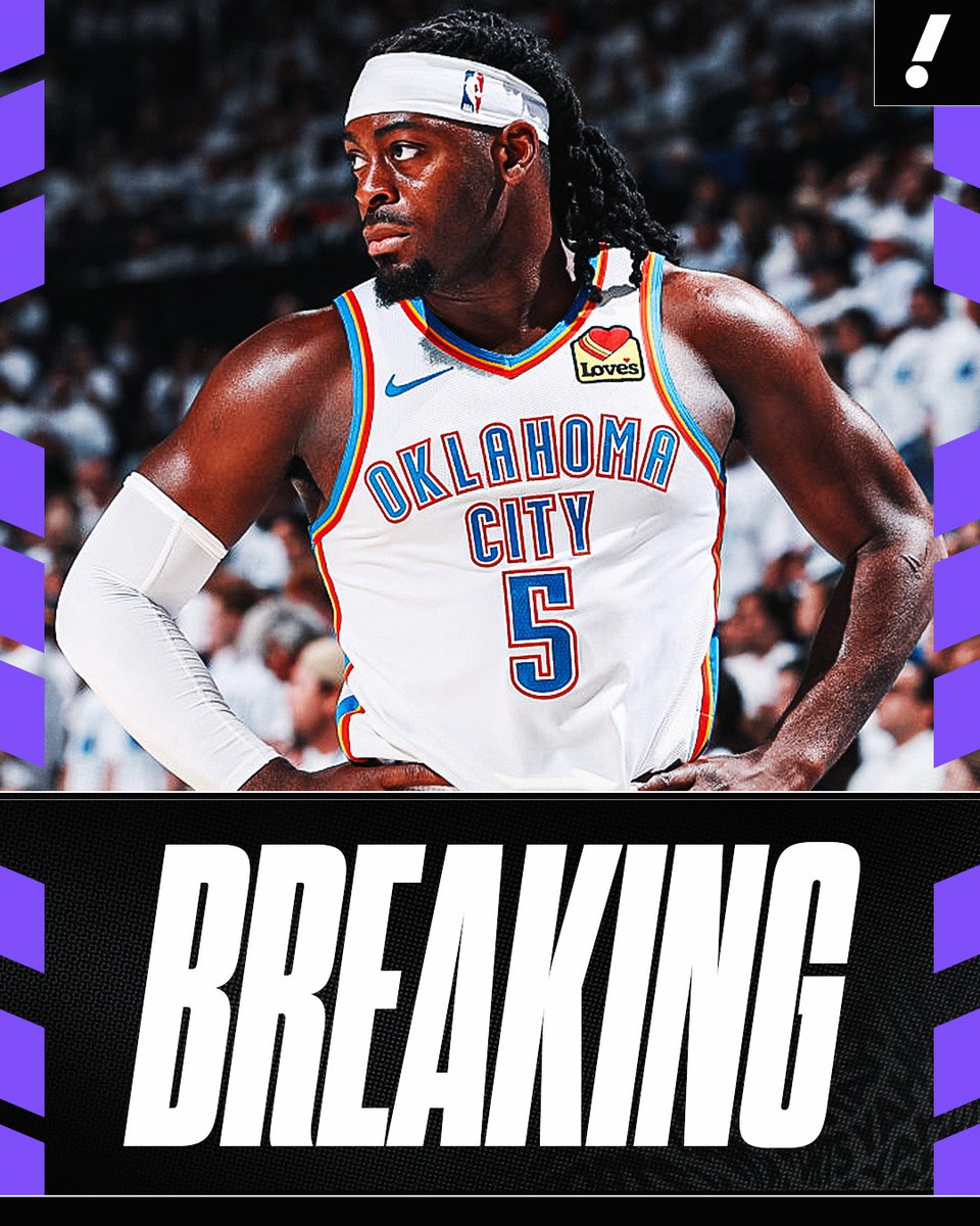 BREAKING: The Oklahoma City Thunder are trading All-Defensive wing Lu Dort to the Atlanta Hawks in a three-team deal, per @ShamsCharania.

OKC receives: Three second-round picks
Dallas receives: Zaccharie Risacher
Atlanta receives: Lu Dort &amp; Ryan Nembhard 