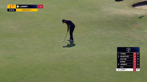 Jon enjoying Shane's eagle on 17 🤩

#TheOpen

