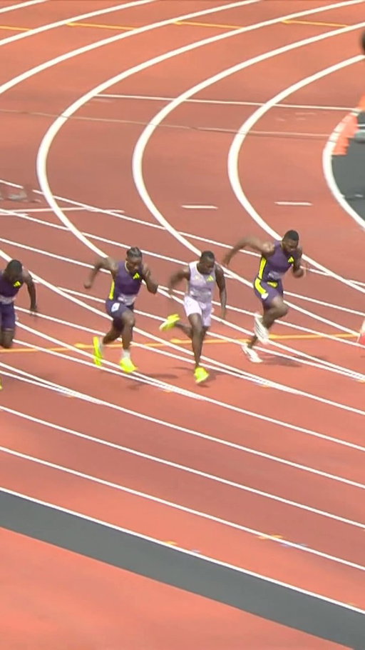 BLINK AND YOU'LL MISS IT ⚡

Kayinsola Ajayi 🇳🇬 storms to 9.84 to take the men's 100m...

...before serving up that ice-cold finish line stare. 👀

#DiamondLeague 💎 