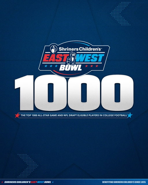 The 2027 Shriners Children’s East-West Bowl 1000 is HERE 💫

Our scouting team evaluated every level of college football and identified the top 1000 who are the best all-star game eligible prospects ahead of the 2027 NFL Draft.

📰: http://shrinersbowl.com/shriners-childrens-east-west-bowl-1000 