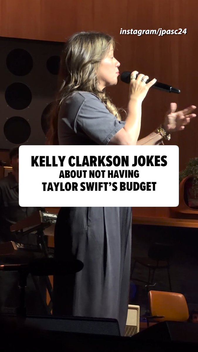 Kelly Clarkson kept it real during her "Studio Sessions" residency at Caesars Palace, joking that her stripped-down production isn’t exactly Eras Tour-level because she doesn’t have Taylor Swift’s budget — she’s “ballin’ on a budget.” 💸

🎥: instagram / jpasc24 