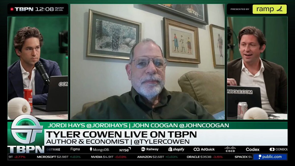 .@tylercowen thinks The Odyssey was a disappointment.

"I thought the dialoge was lame. I don't mind the cross-ethnic casting at all. I just didn't think they were the right people. Matt Damon is not Odysseus. He's just not impressive enough physically. The woman who played Calypso just seemed like a suburban housewife. I love Zendaya, but she didn't have any real role. So they screwed up many things."

"Compared to other movies, it's fantastic and it's dreamy and it's impressive. But mostly I was disappointed."