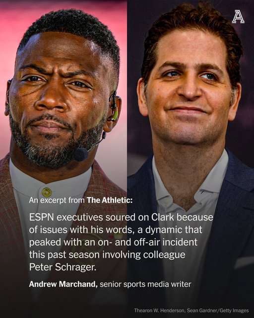 Ryan Clark's firing from ESPN was influenced by his perceived poor verbal conduct, particularly toward colleague Peter Schrager.

On "Get Up" last September, after Schrager defended Cowboys WR CeeDee Lamb's performance in a season-opening loss, Clark said, "That's the non-player in you."

Schrager asked Clark not to belittle him, and later that day, Clark apologized on X, writing: "Today, I had an interaction with my colleague (Schrager) both on and off the air that I regret."

Read more for free:
https://nyti.ms/3RMauqD