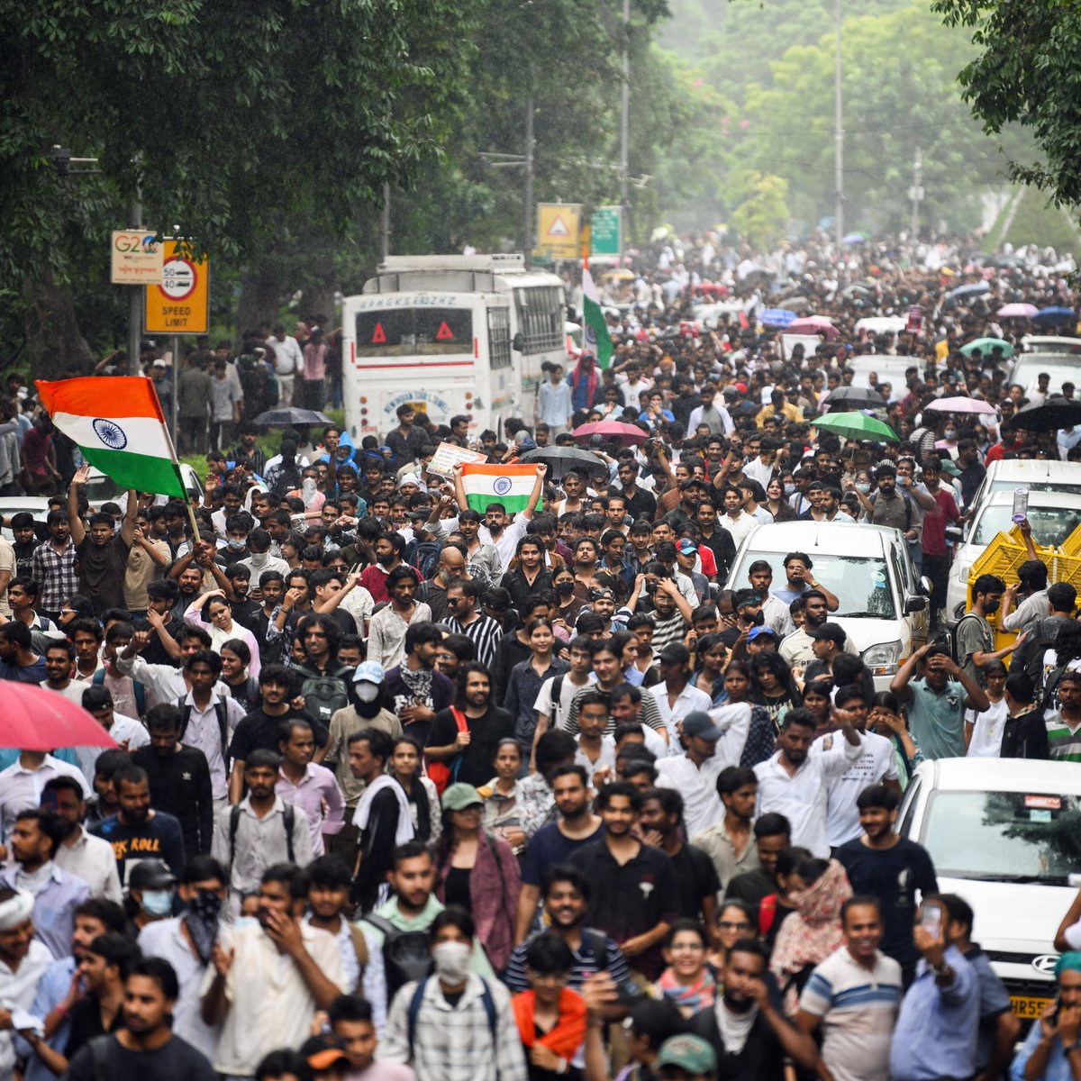 India's 'Cockroach Janta Party' and various political groups defied police orders and marched on Delhi.

The tens of thousands of protestors are calling for the resignation of the country's education minister. 
