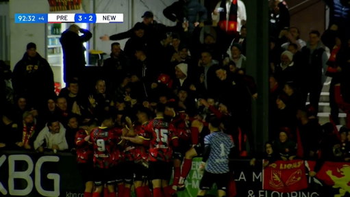 PRESTON PULL OFF THE CUPSET IN STOPPAGE TIME! ⏰

Super sub Daniel Lazarevski is the hero for @prestonlionsfc, with the late header sealing a historic 3-2 win over the Cup-holders

Watch the #AustraliaCup live on Paramount+ 📺 
